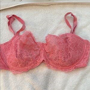 Victoria's Secret Coral Lace Bra